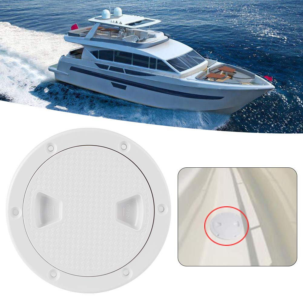 Piastra del ponte del boccaporto della barca da 4/6 pollici, boccaporto rotondo di ispezione antiscivolo della barca, boccaporto della piastra del ponte di ispezione circolare antiscivolo(6inch)