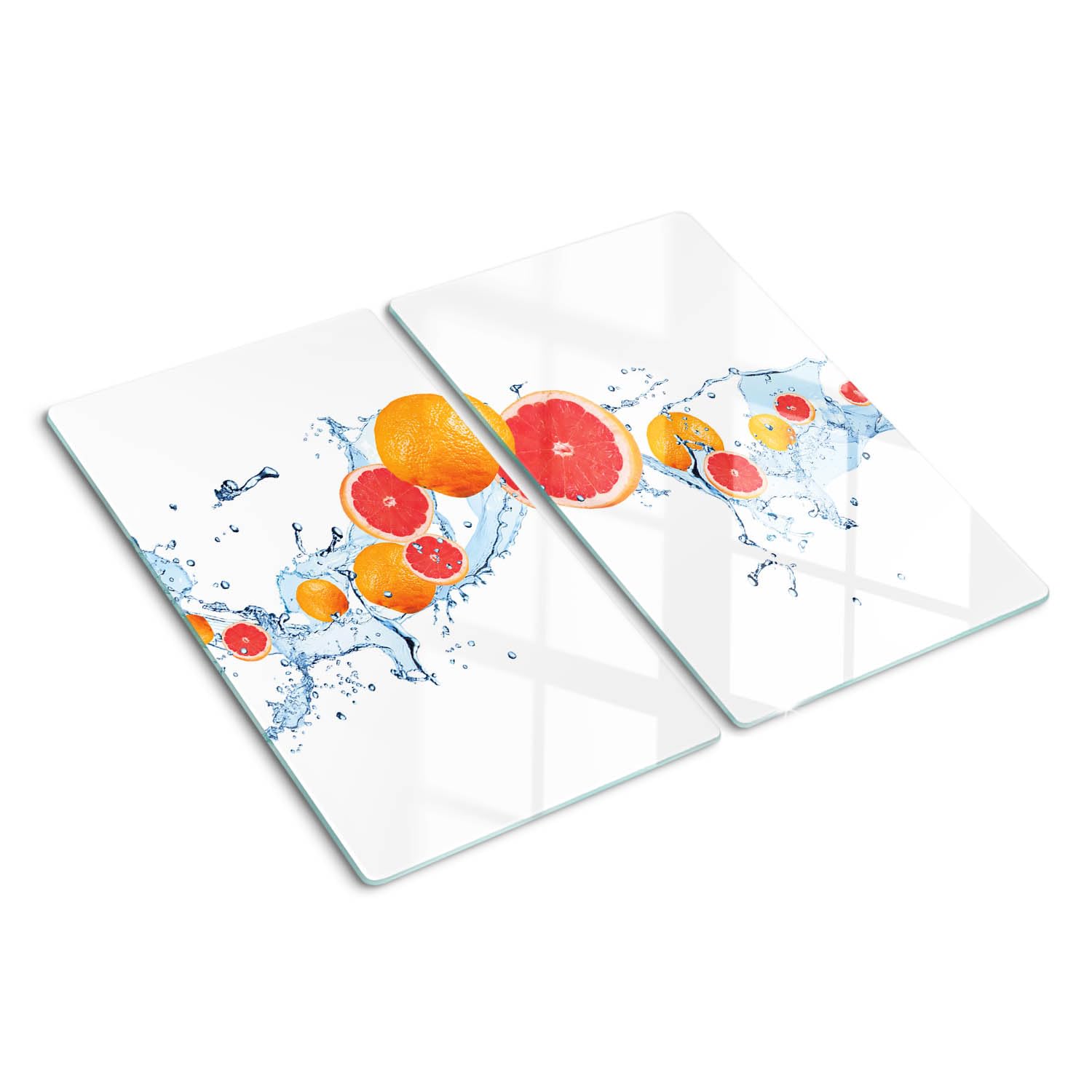 Planche de cuisine en verre motif floral pour décorer et protéger votre plan de travail