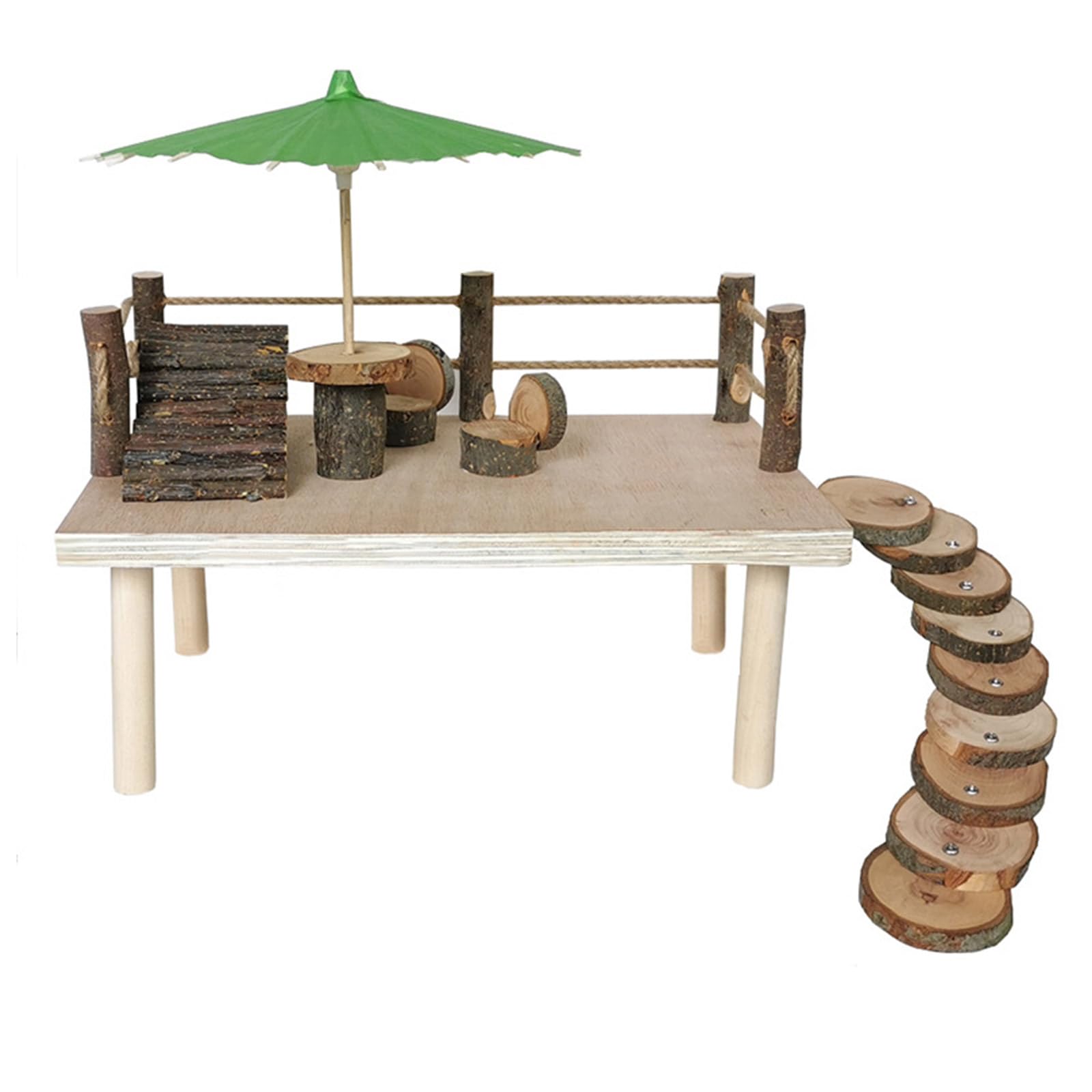 Hamsterkäfig Leiter Spielzeug für kleine Haustiere Holz Plattform Eichhörnchen Käfig Spielzeug Zubehör Kleintiere Kletterspielzeug