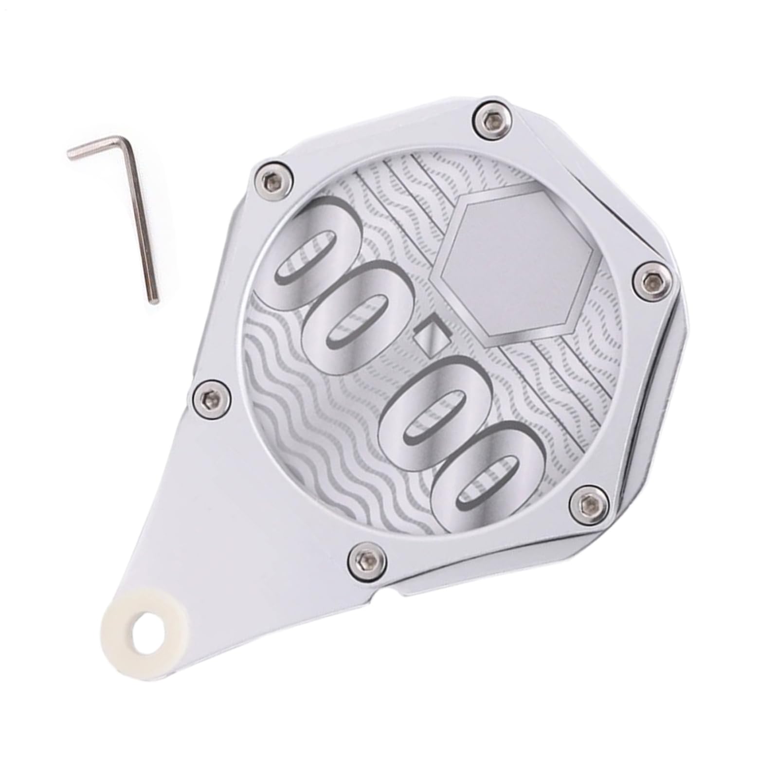 Tax Disc Holder for Motorcycle,Hexagonal Tax License Plate Mount | Aluminum Bracket, Card Hanger Label Holder with Wrench for Scooter Motorcycle
