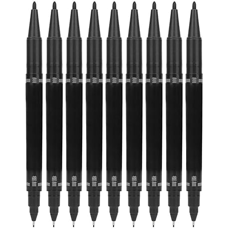 10Pcs Black Tattoo Skin Marker: Precise Positioning for Artists