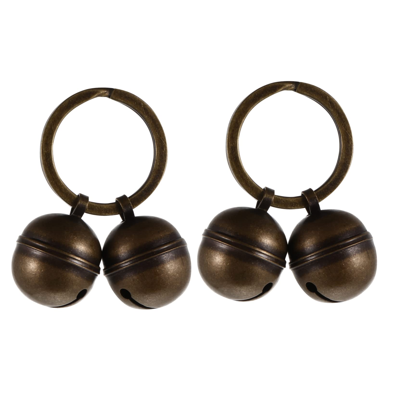 HOLIDYOYO Vintage Style Pet Bells Set of 2 Dog Collar Bell Key Ring Bell for Diy Projects