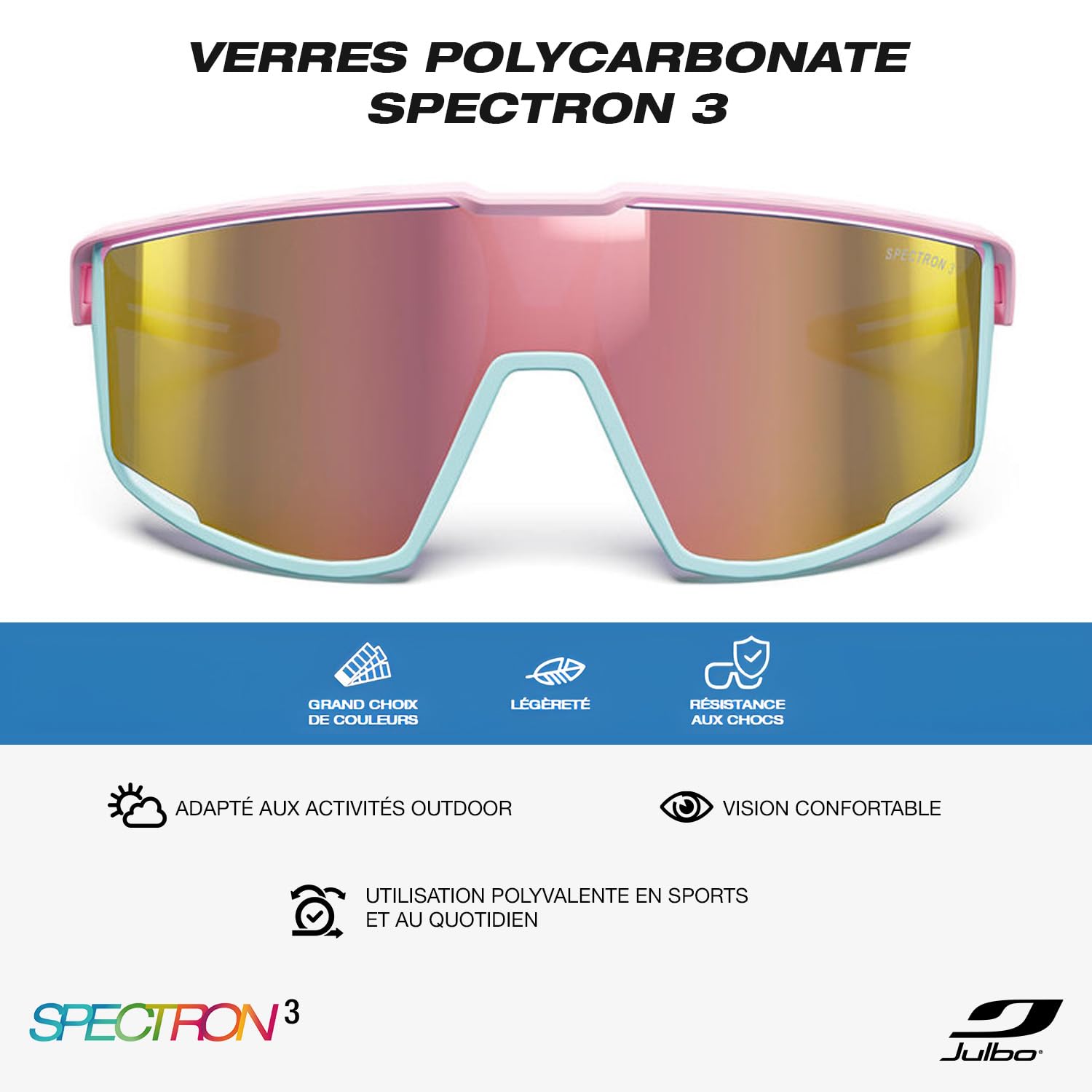 Julbo Fury Lunettes de soleil Vélo Mixte (lot de 1)