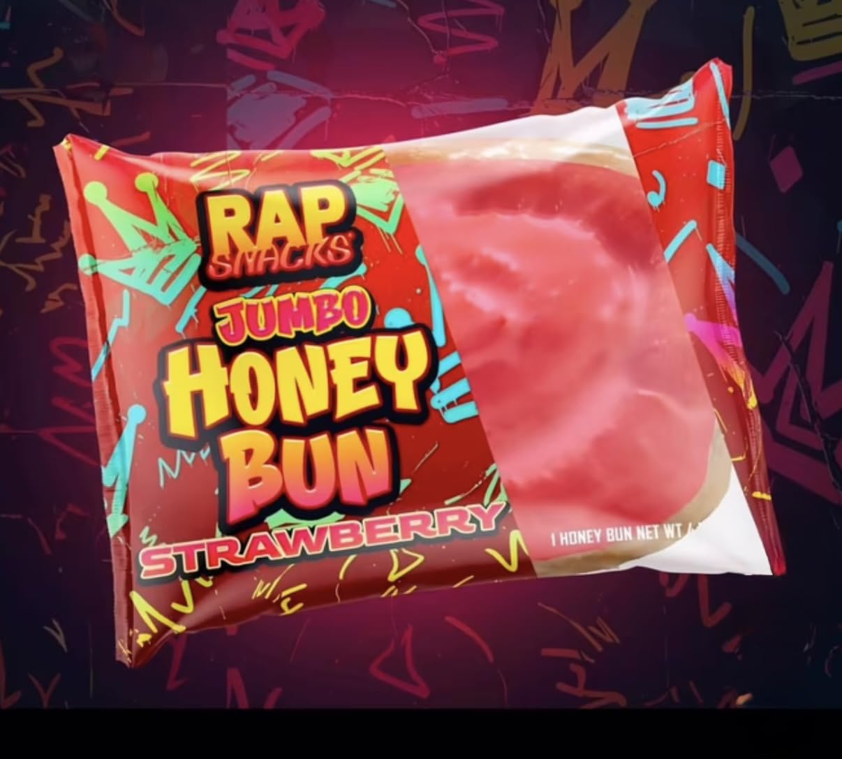 Amazon.com : Rap Jumbo Honey Bun, Strawberry Flavor, Sweet Pastry
