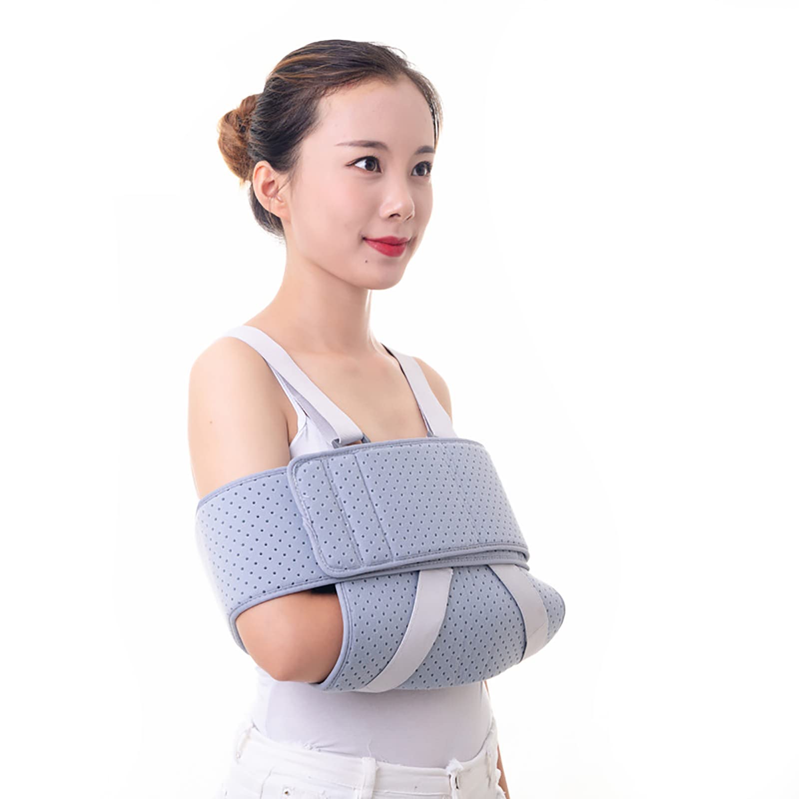 Cabestrillo para Brazo con Correa para la Cintura - Cabestrillo médico liviano para Huesos Rotos y fracturados - Muñeca Ajustable Codo Antebrazo Hombro, Adultos