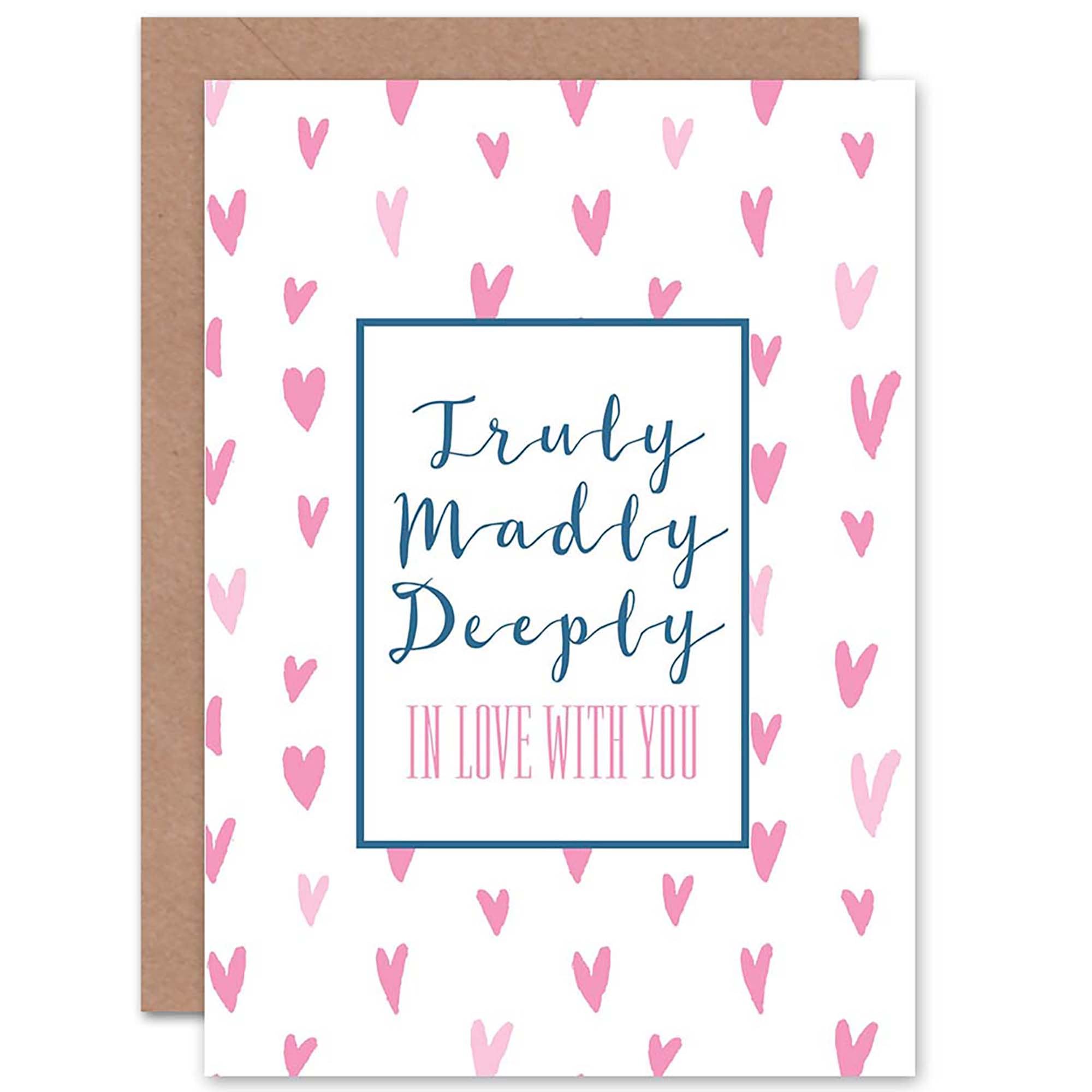 Wee Blue Coo Blue Wee Coo Valentines Love Truly Madly Deeply You Romance Greetings Card Cp3258