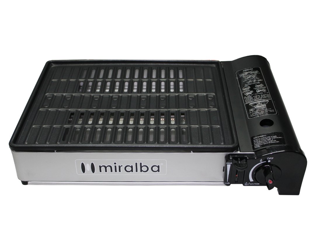 MC-320 - Plancha Grill Gas, 45 x 33 x 10 cm, Color Negro