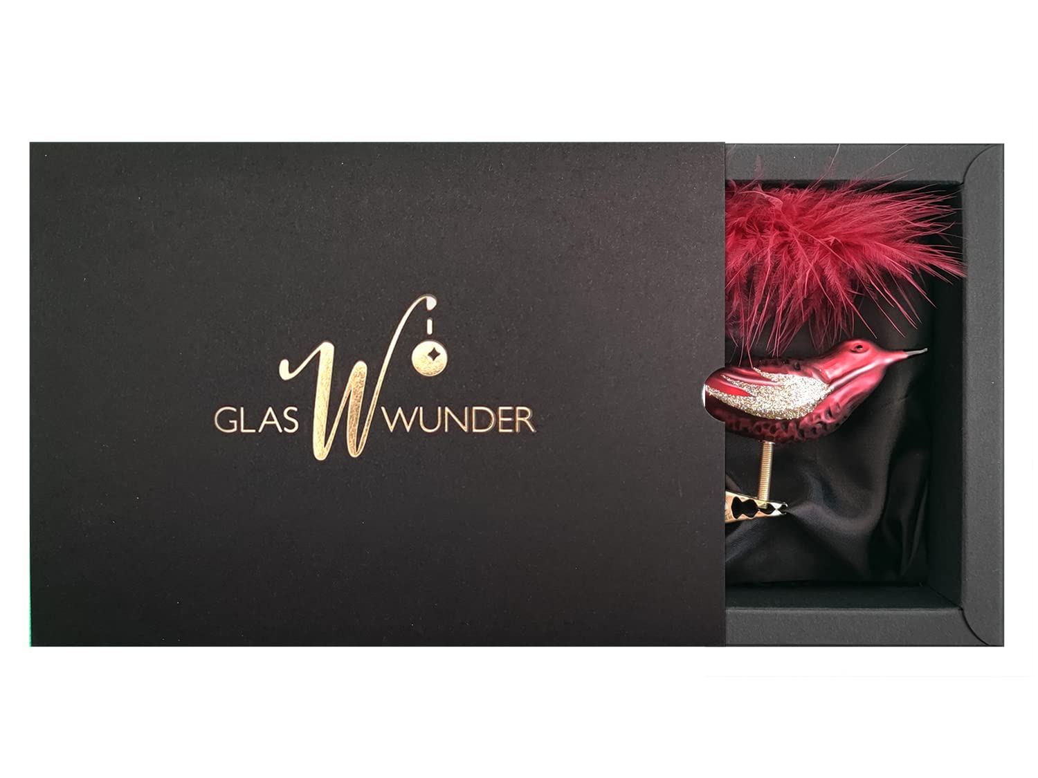 Weihnachtsornament Vogel, Rot, Klassisch, Hängend, 2 Stück
