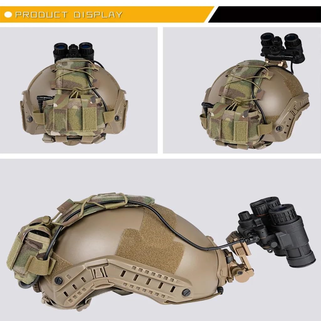 Bolsa Táctica MK2, Funda De Batería For Casco, Caza, Camuflaje, Combate, Bolsa De Batería Táctica Militar (Color : BK)