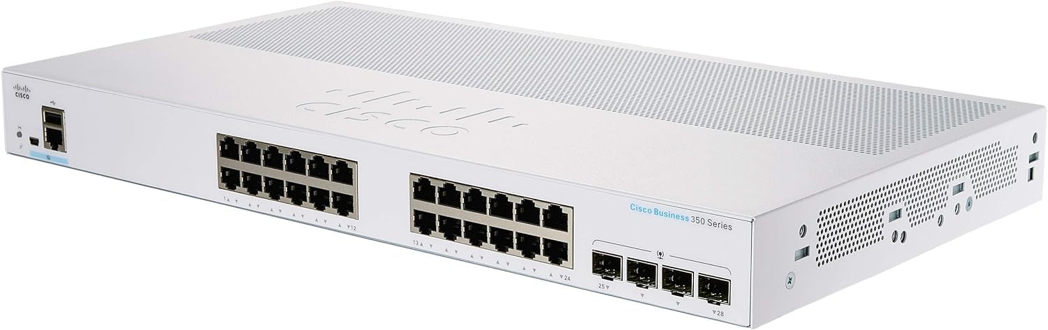 CISCO DESIGNED Business CBS350-24T Managed Switch | 24 Port GE | 4x10G SFP+ | Limited Lifetime Protection (CBS350-24T-4X)