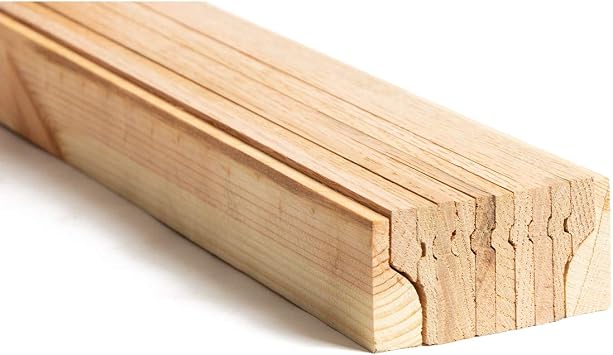 Red Oak 6084-B8 2-5/8 inch Width x 1-5/8 inch Tall Modern Style Bending Wood Handrail for Stair Remodeling 8 feet Long