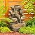Bumilgar 6-Tier Cascading Rock Water Fountain Outdoor Garden Waterfall Decor for Garden, Patio, Backyard, Deck, Porch and Home Art Decor,24.4" H Outdoor Fountain with Lights