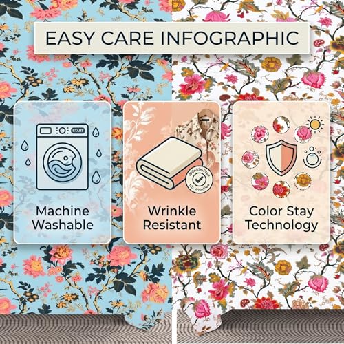 Image of Mafatlal Saanjh 144 TC Cotton Double Bedsheet 90x100 Inch | Pink Printed Designer Bedsheet | Soft Airy Weave | 2 Pillow Covers Included | Fuchsia Pink