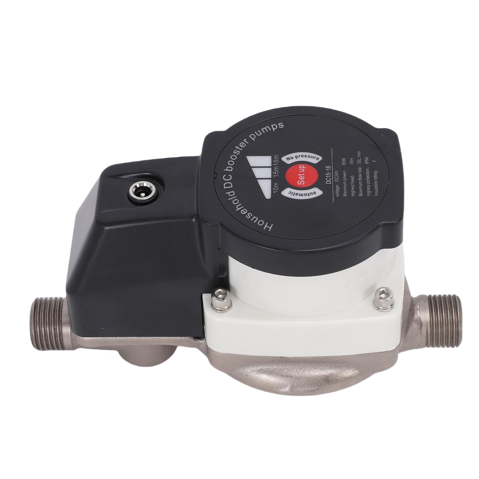 Headerbs Pompa Booster Intelligente per la Pressione Dell'acqua 475,5 | Ghisa e Acciaio Inossidabile, Interfaccia NPT da 1/2 Pollice, Doppia modalità Automatica/manuale, Bassa rumorosità 40 DB,