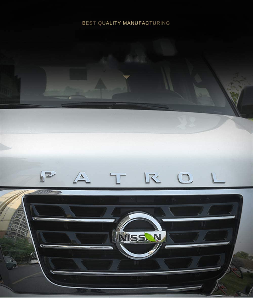 Car Stickers PATROL Logo Chrome Car Front Hood Emblem Sticker For