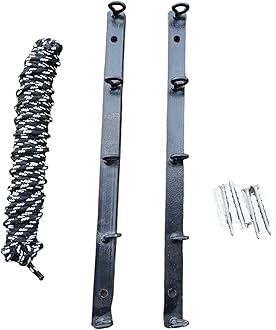 GLITZ® Metal Heavy Duty Wall Mount Cloth Dryer Stand | 300mm Black Space Saving Drying Rack for Indoor Outdoor Bathroom and Balcony Use | Sturdy Foldable Laundry Drying Stand