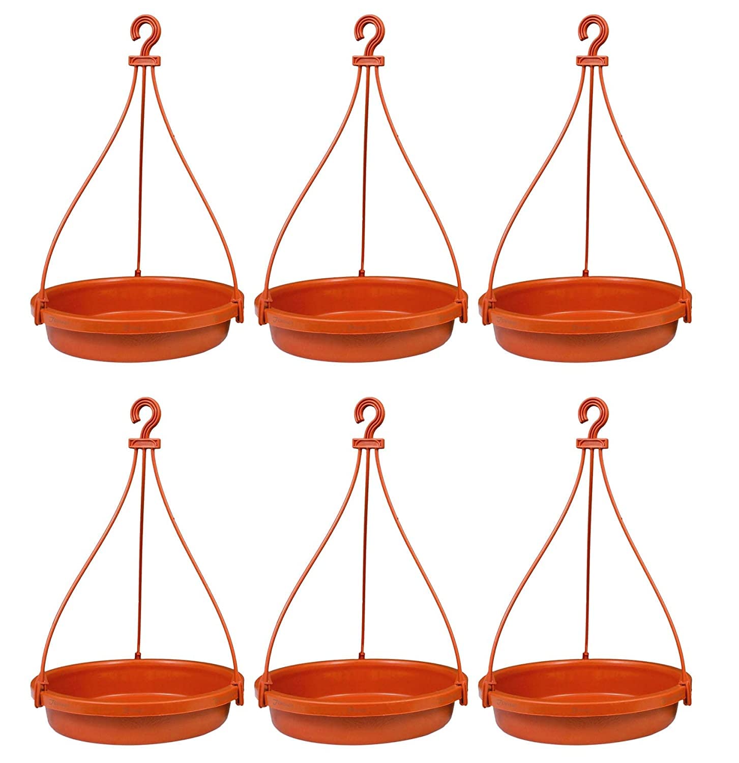 Deskart Bird Water Feeder for Hanging Balcony and Window Bird Water Bowl Plastic Dish for Sparrow, Hummingbird, Kingfisher, Pigeon and Other for Birds (Orange - 6 Piece) (B09LHW7LXV) Amazon Price History, Amazon Price Tracker