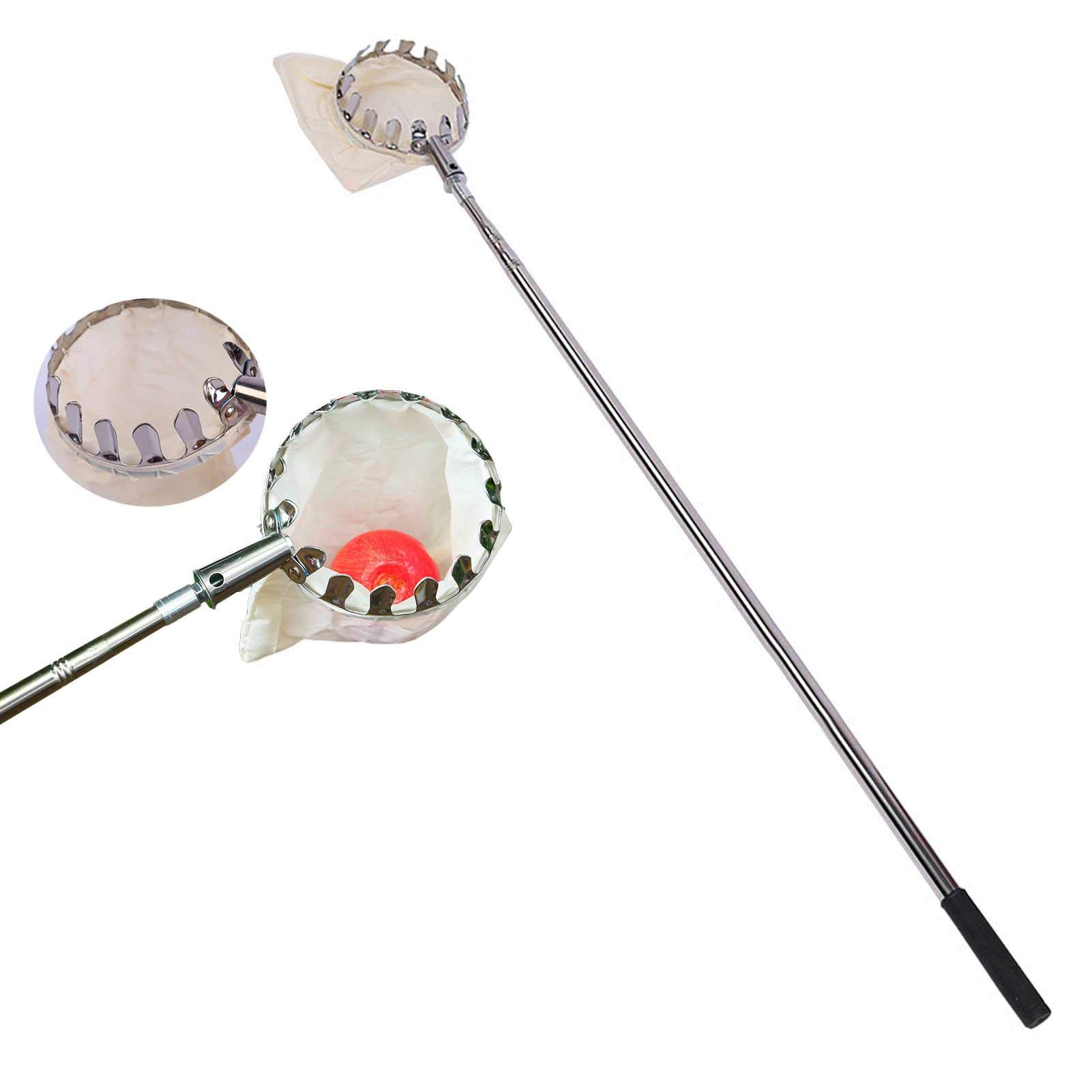 Obstpflücker Mit Teleskopstiel 1,5m - Mit Beutel Für Äpfel & Birnen