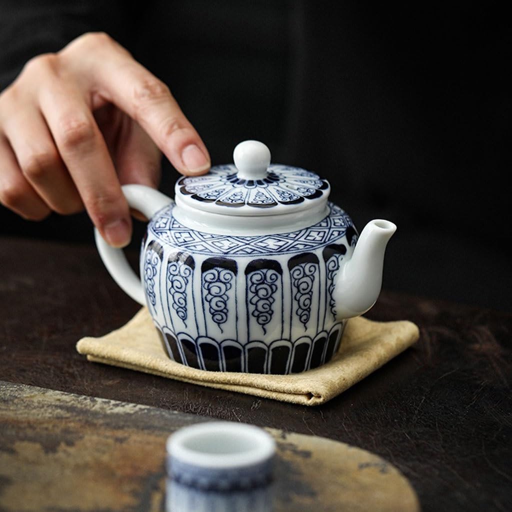 Tetera Hierro Fundido Tetera de cerámica China Retro de Gran Capacidad for el hogar con Tetera con Filtro, Juego de té de la Tarde Simple y Exquisito Juego de Te