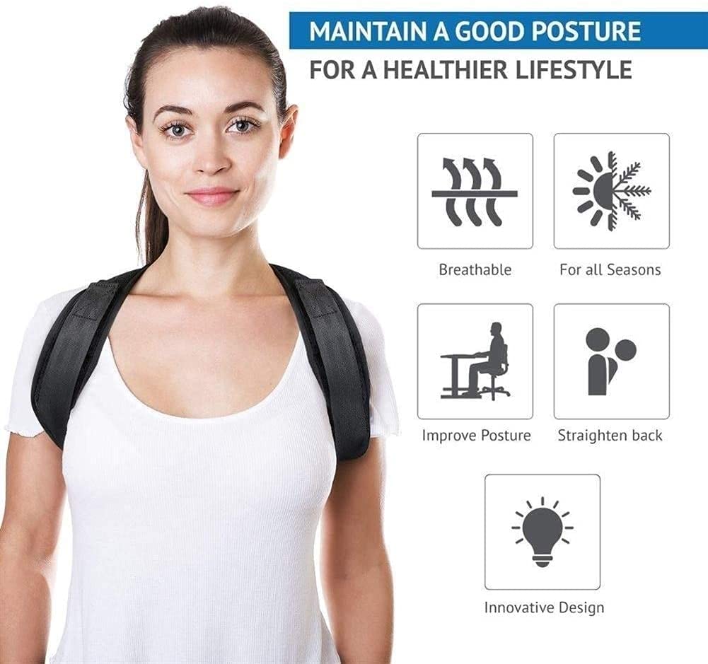 Corrector de postura, soporte de espalda, soporte de clavícula, corrector de espalda para mujeres y hombres