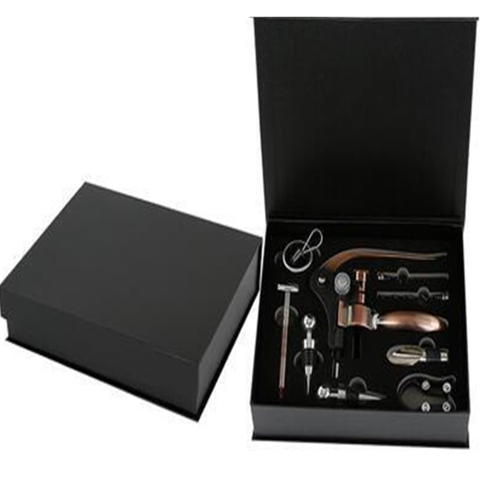 Juego de abridor botellas vino tinto con forma conejo aleación en caja(Cooper Paper Box)