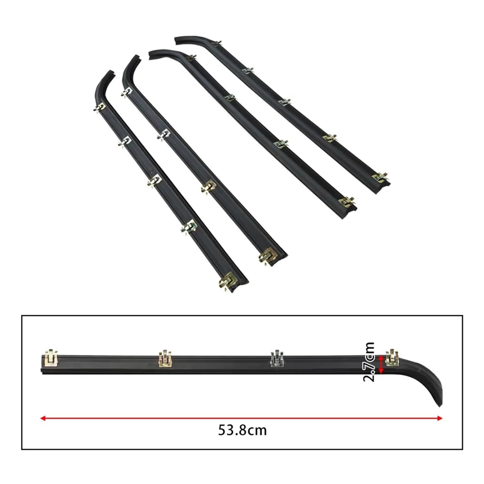 Lot de 4 protections de bord de portière de voiture F2TZ1521457A E7TZ1521453A - Pour intérieur et extérieur - Pour F150 F250 F350 F350