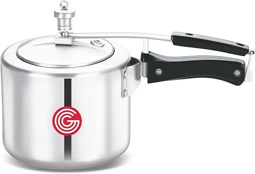Globe Kiwi 2 Litre Aluminium Inner Lid Pressure Cooker (Silver) – BIS Certified And ISI Certified |5 Years Warranty