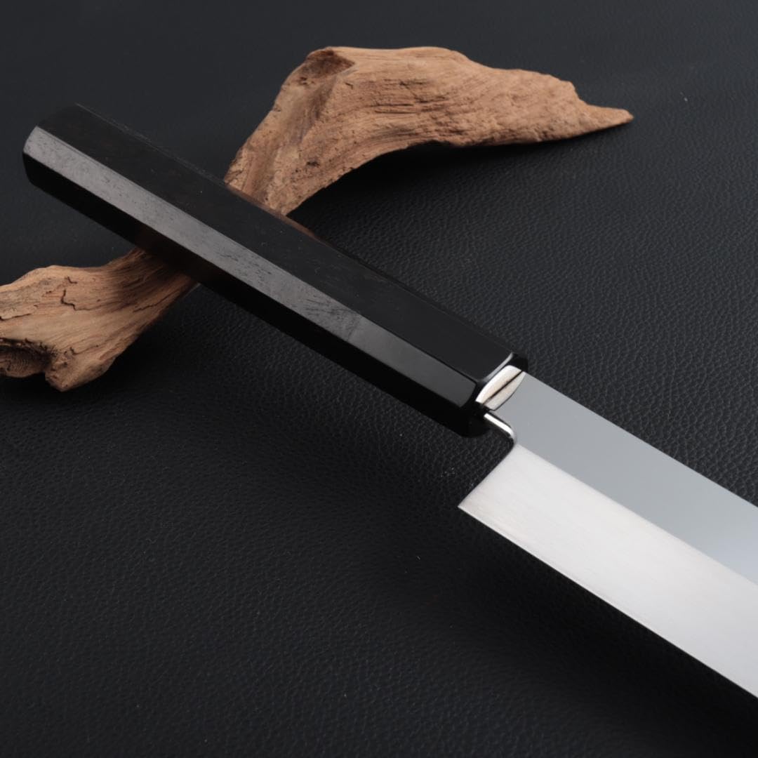 Amazon.co.jp: 8170 鏡面仕上げ 先丸包丁 尺 VG10 刃は究極切れ味 黒檀 