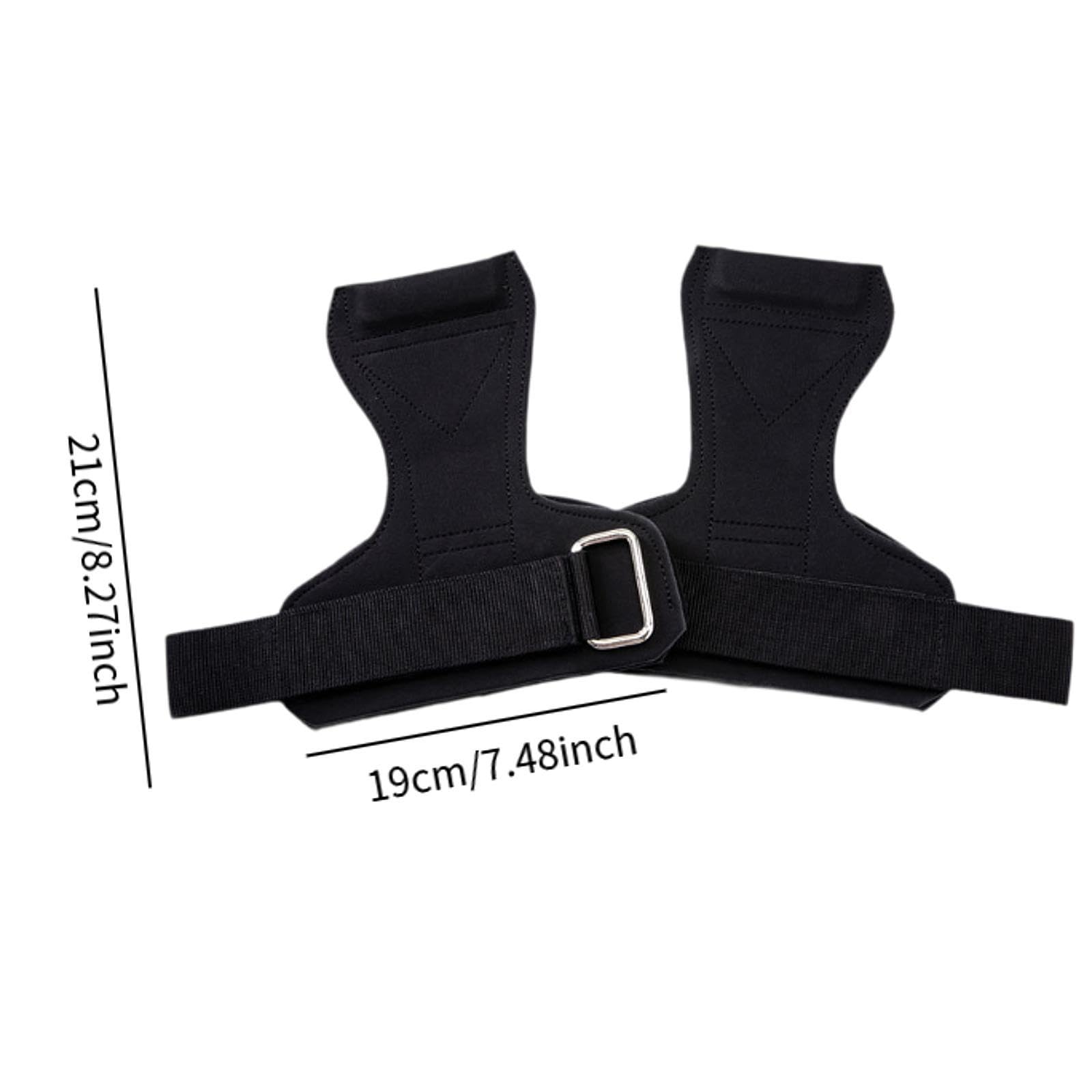 Guanti da palestra con imbottitura ispessita, cintura per pesi multi-scenario per ginnastica, colore nero, 21 x 19 cm