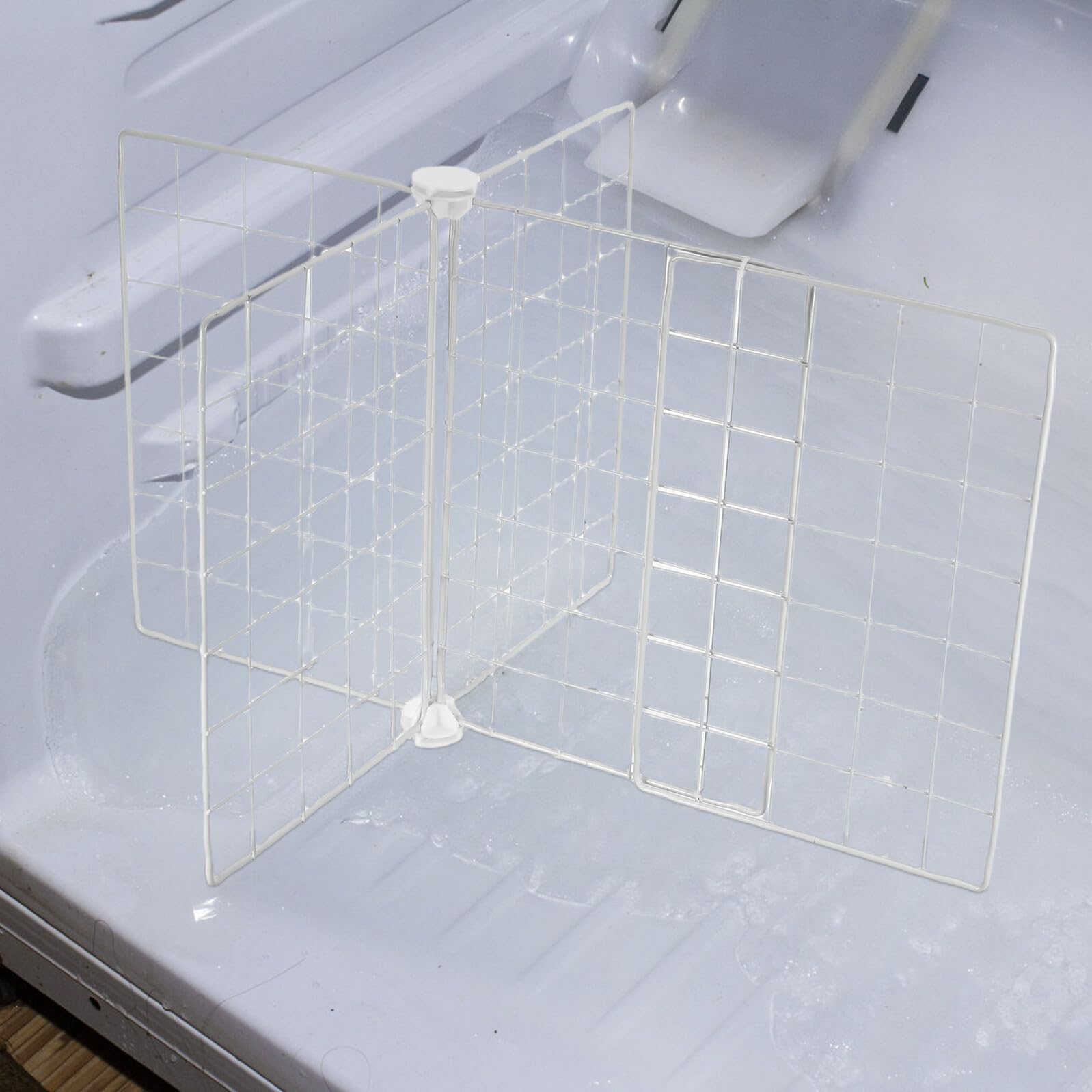 SOLUSTRE Divisor Organizador de Congelador de Hierro Estanterías Ajustables para Refrigerador Doméstico Compartimentos Internos y Cestas de Almacenamiento