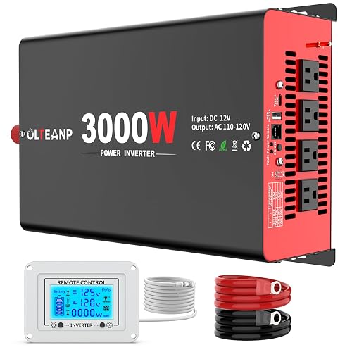OLTEANP 3000W Power Inverter with Remote Controller