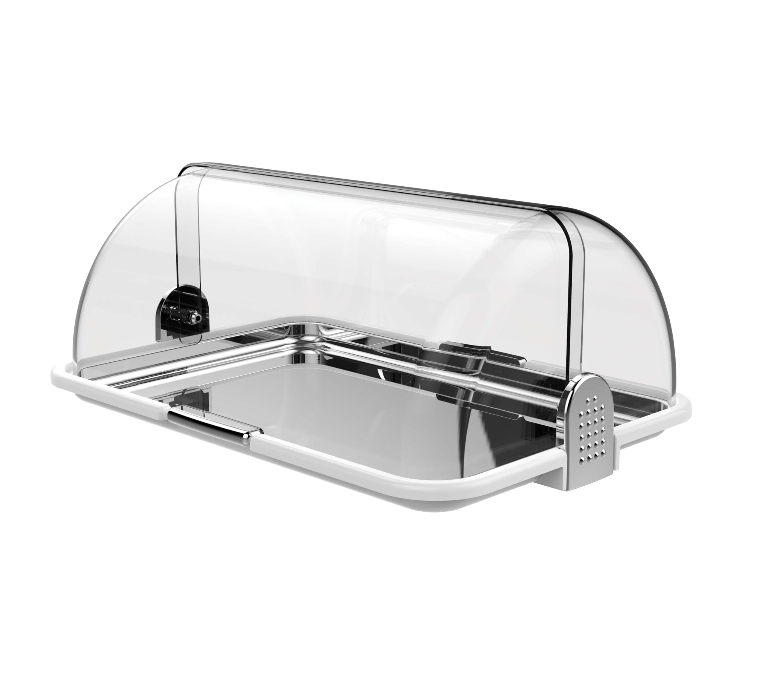 Biesse - Vetrina Espositiva per Alimenti Grande Singola in Plastica (Cromo)