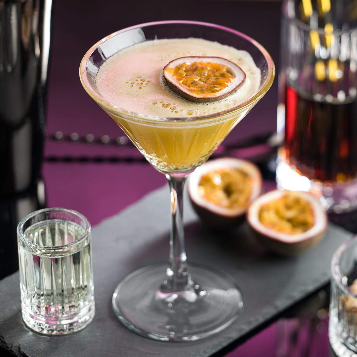 Pasabahce Juego de 6 vasos de cristal Martini, Elysia, CL 22 tamaños cm 19,8h diam.8,5
