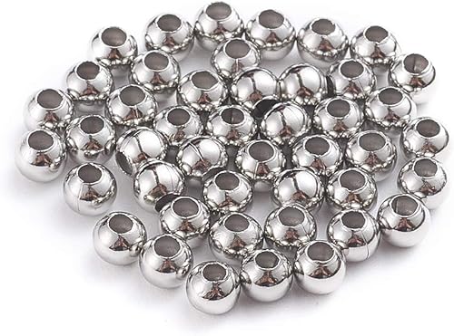 Miniatura 7 de Pandahall - 500 cuentas espaciadoras redondas lisas doradas de 0.118 pulgadas de acero inoxidable 304 sin costuras, cuentas pequeñas de metal para