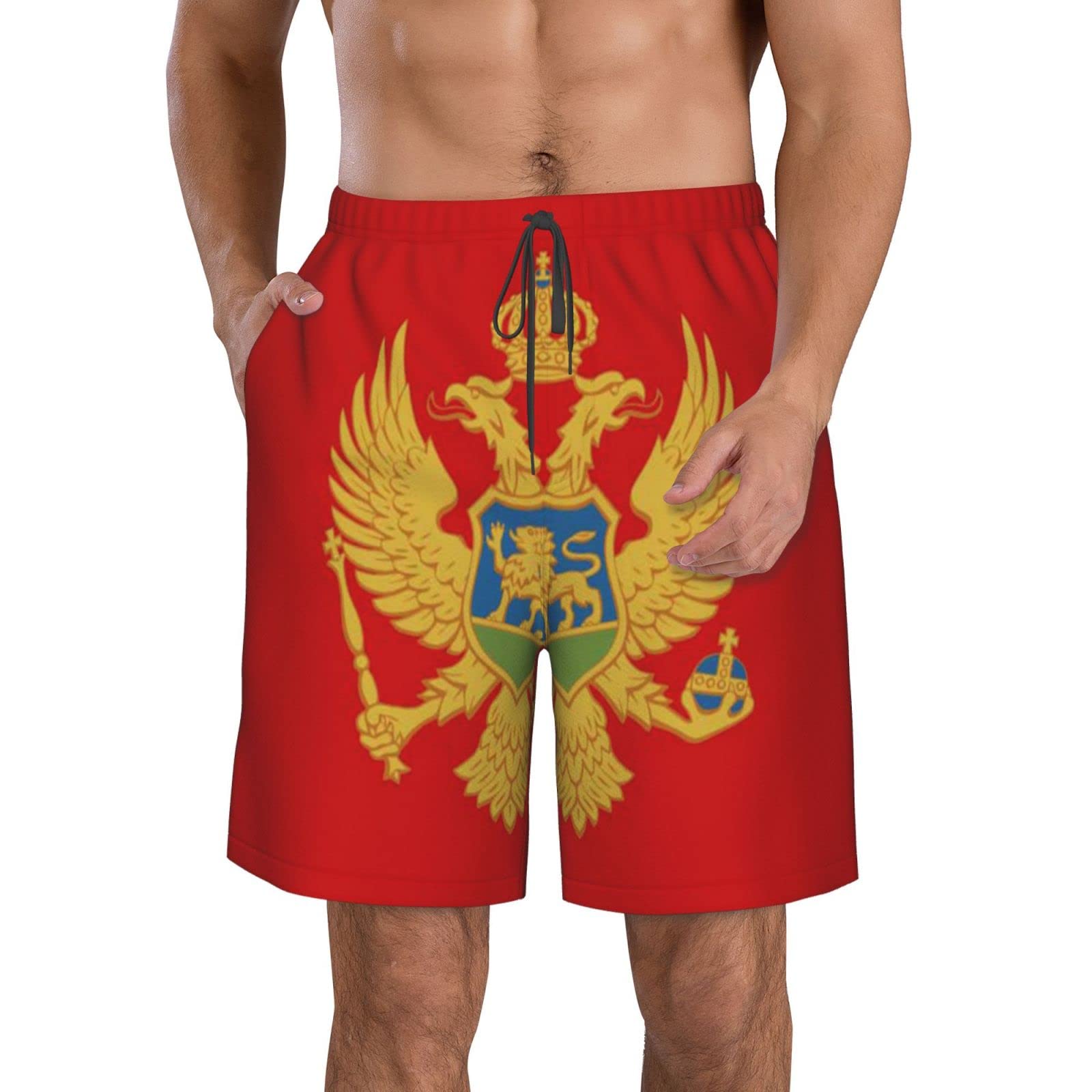 Shorts De Baño Bandera De Las Islas De Micronesia Pantalone Corto De Baño con Cintura Elástica Playa Pantalones Secado Rápido Tenis Vacaciones