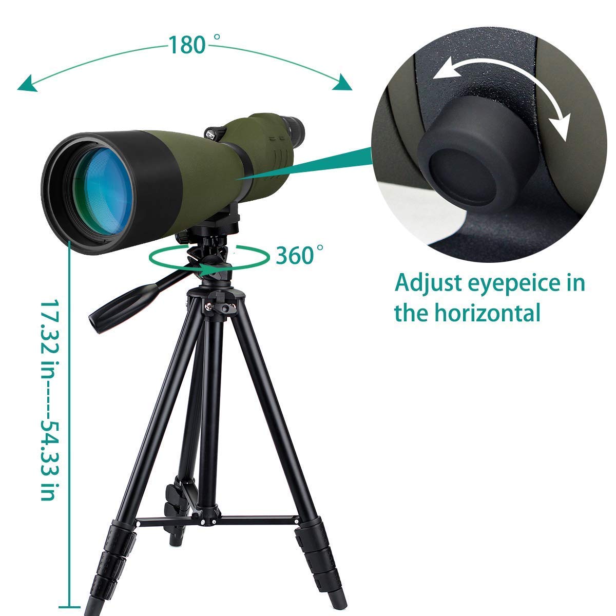 【美品】SVBONY SV17 25-75X70MM SVBONY SV17 25-75x70mm Spotting Scope Telescope Bak4