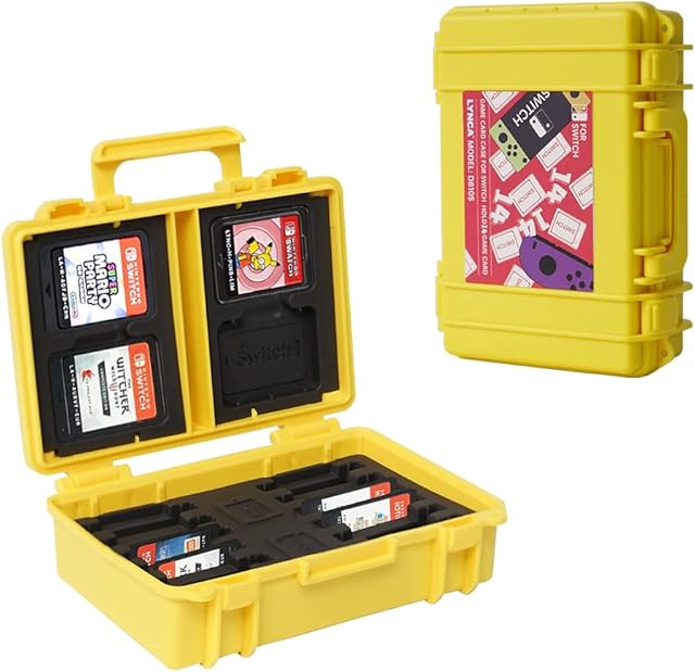 LYNCA Switch Game Card Case Compatible with Nintendo Swith Games, Protective Switch Game Cartridges Holder Carrying Storage Box, Portable Game Card Holder Case 16 Cartridge Slots for Nino Switch