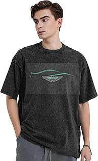 [Fasedate] Astonmartin アストンマーチン (5) 人気復古 夏の プリントtシャツ ?ラウンドネック メンズ半袖 Tシャツ 洗える ?カップル トップス 吸汗 速乾 変形しにくい 薄くて軽い カジュアル メンズトップス