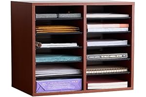 Safco Wooden Literature Sorter Organizer for Home Office and Classroom