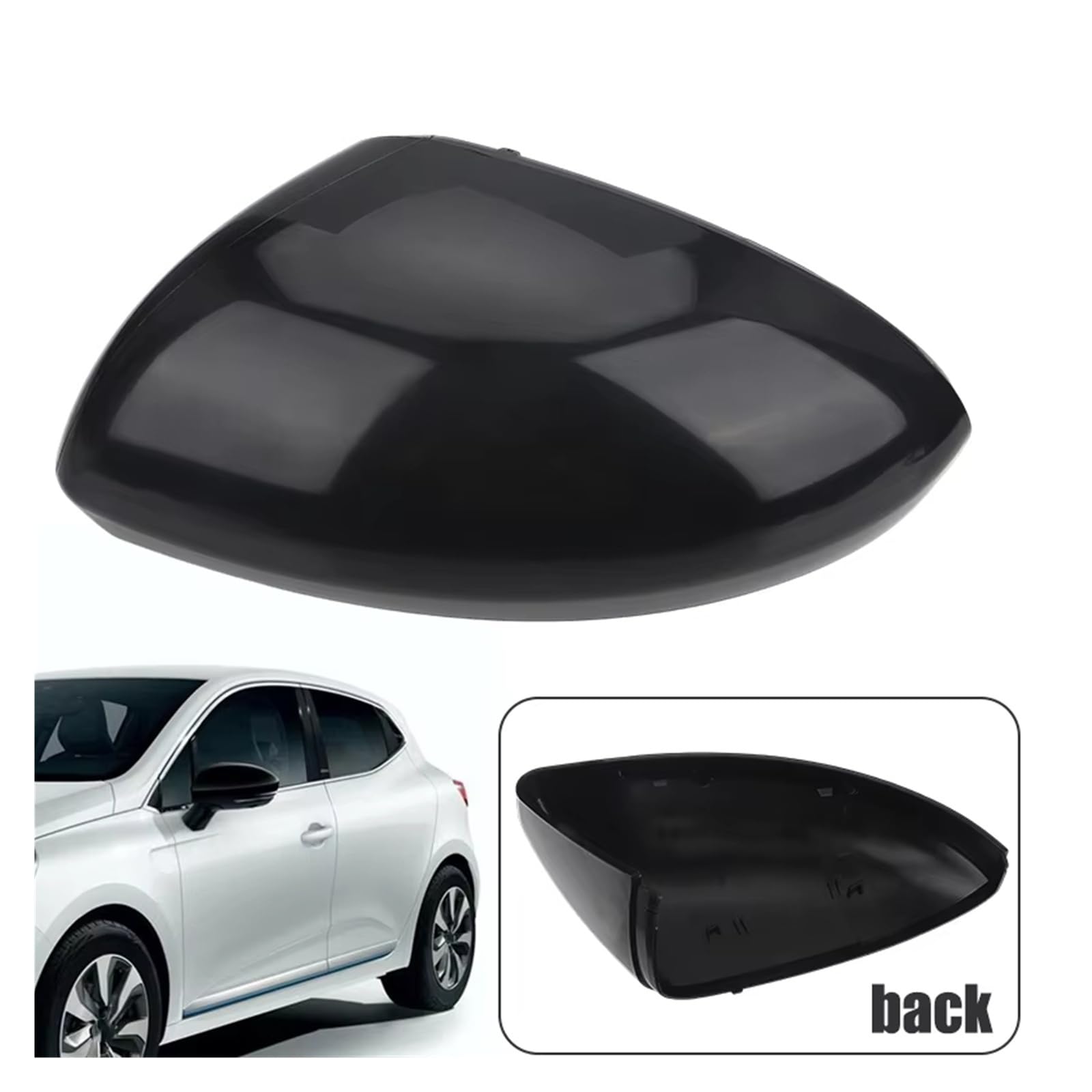 Guscio Ricambio Specchietto Per Clio 5 Per MK5 2019 2020-2024 2025 Porta Laterale Copertura Specchietto Retrovisore Con La Prima Mano Lucido Nero Bianco Calottina Specchietto