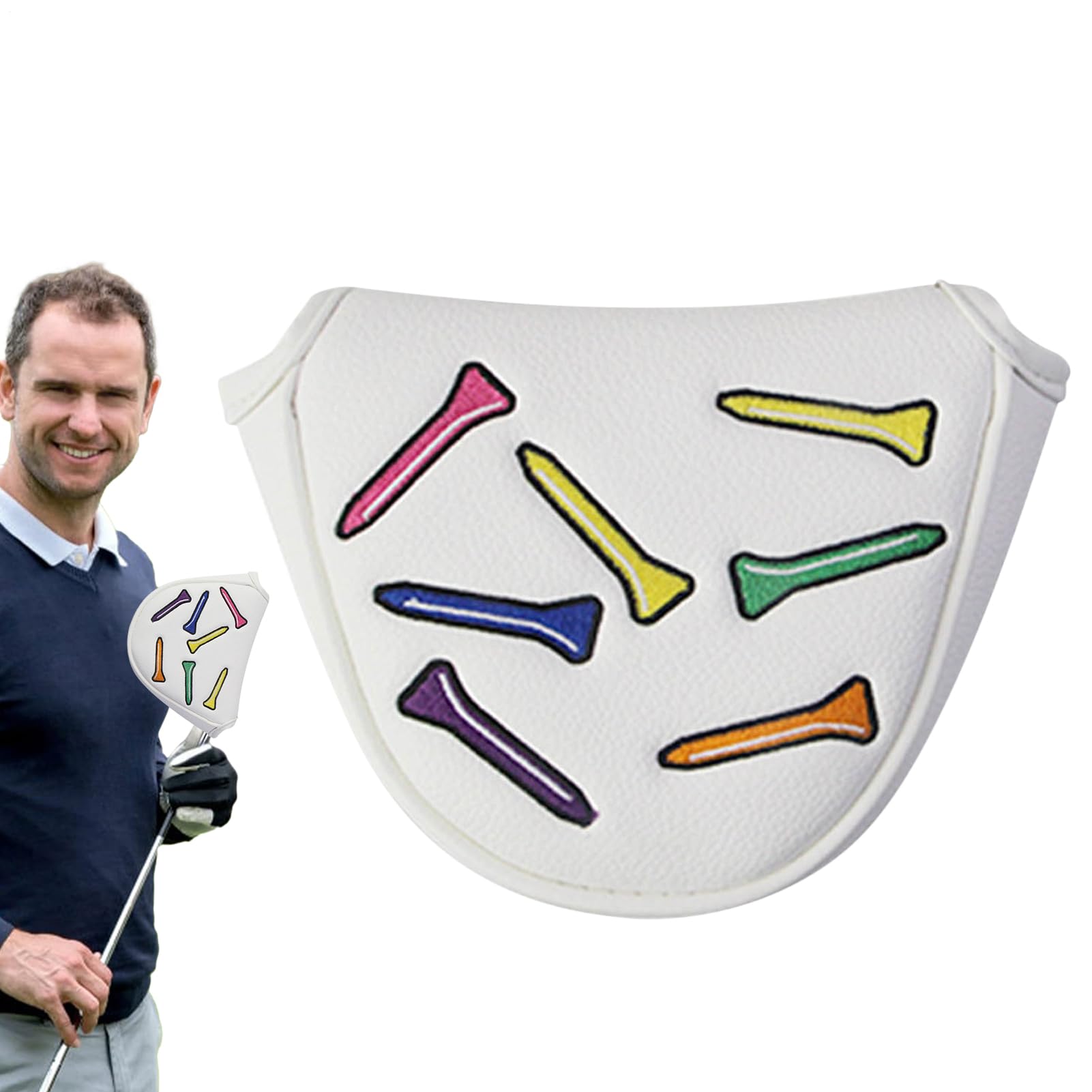 Custodia per putter - Custodia magnetica per mazza putter in PU | Attrezzatura da golf portatile, custodia protettiva resistente per allenamento e competizione sul campo