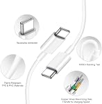 IPhone 16 15 Chargeur rapide [Apple MFi certifié] paquet de 3 20W USB C Bloc du chargeur mural 6FT USB Câble de chargeur C à C compatible avec iPhone 16/iPhone 15/iPro/Pro Max,Plaquette Pro,Plaquette Mini/Air4 Téléphones