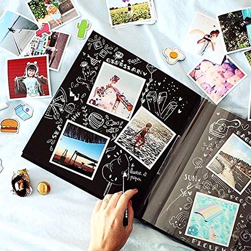 NACAIKJ 16pcs Fotoalbum, Fotoalbum zum Selbstgestalten80 Schwarze Seiten Scrapbook DIY Fotobuch zum Einkleben Spiralbuch… – Bild 8