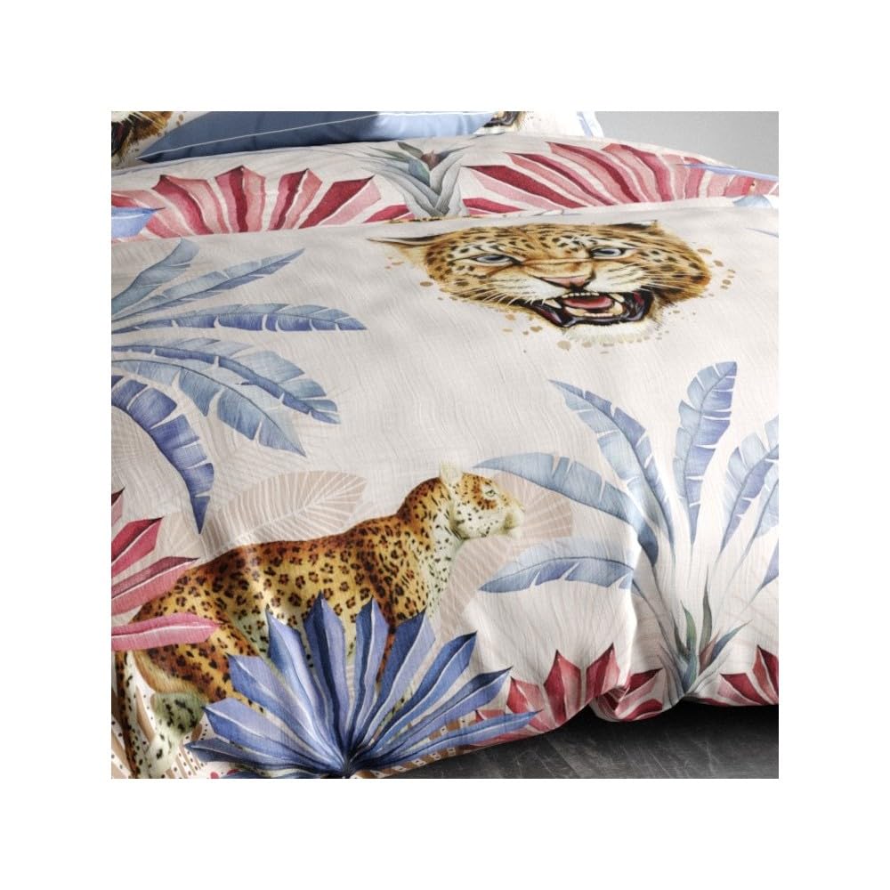 Housse de Couette 260x240 Java + 2 taies Coton 57 Fils
