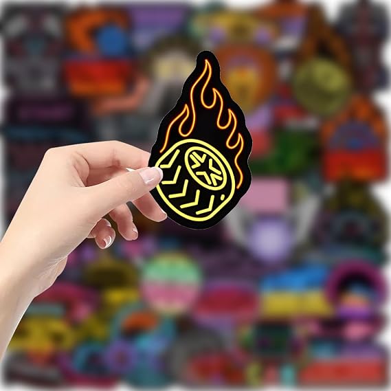 120PCS Neon Race Car Stickers, Race Car Party Favors Supplies Wheels Birthday Party Decorations Racing Decor Racing Car Stickers for Water Bottle Laptop Skateboard Computer Phone Bike Luggage