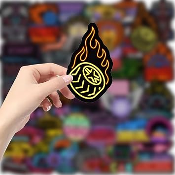 120PCS Neon Race Car Stickers, Race Car Party Favors Supplies Wheels Birthday Party Decorations Racing Decor Racing Car Stickers for Water Bottle Laptop Skateboard Computer Phone Bike Luggage
