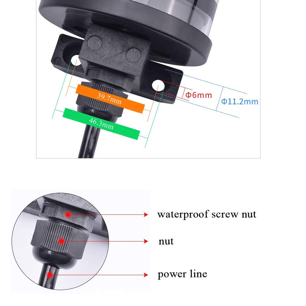 YJINGRUI Lámpara de Trabajo para Torno 360° Lámpara Fluorescente para CNC Taller Iluminación de Garaje a prueba de Impermeable Consumo Bajo y Alto Brillo (110~220V, 18W 500mm)