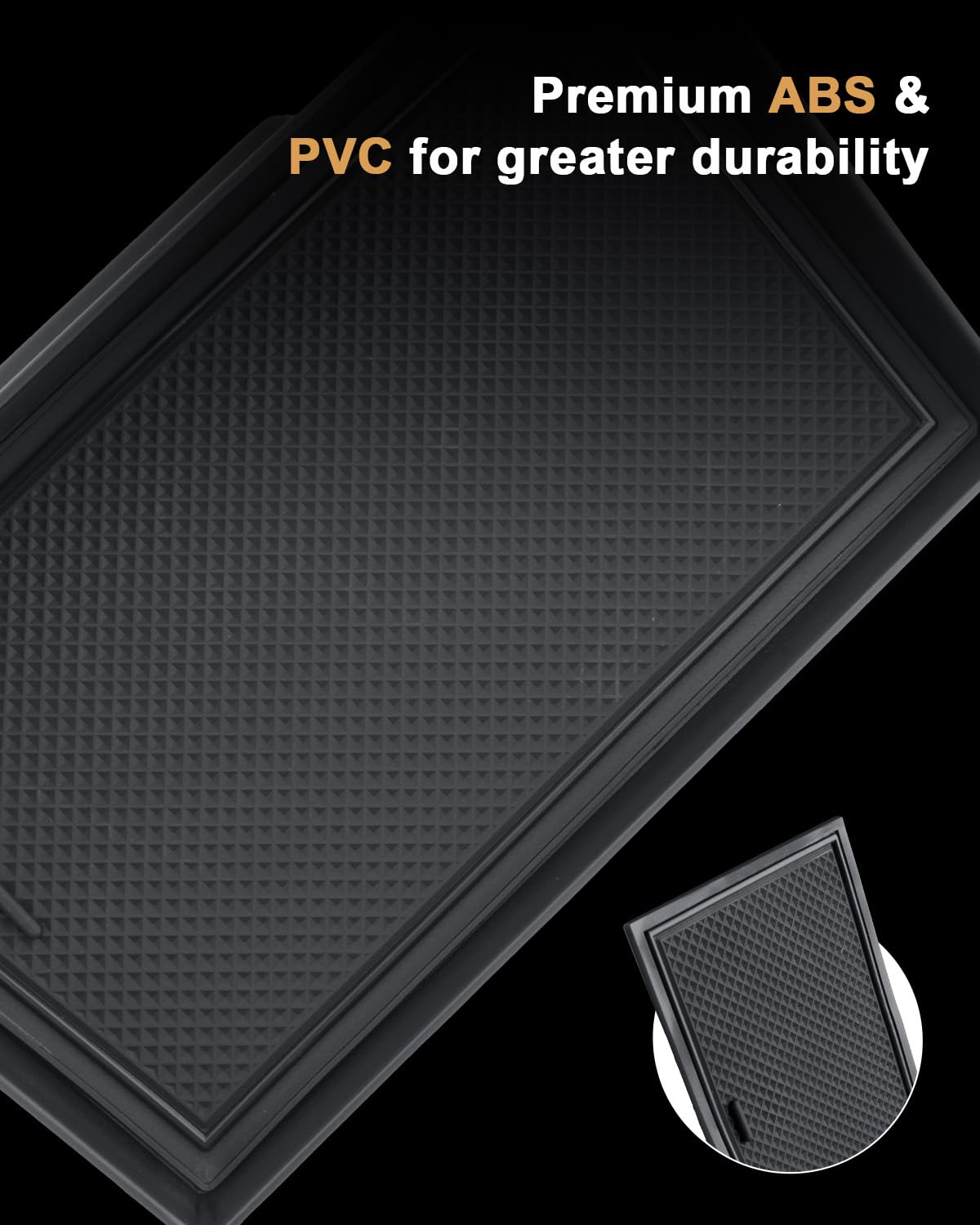 ECOZEN Organizer per console centrale Dacia Duster 3 2024-2026/Dacia Bigster 2025-2026 3D ABS Console Centrale Contenitore Cassetto con cuscinetto antiscivolo, vassoio portaoggetti nascosto Duster III