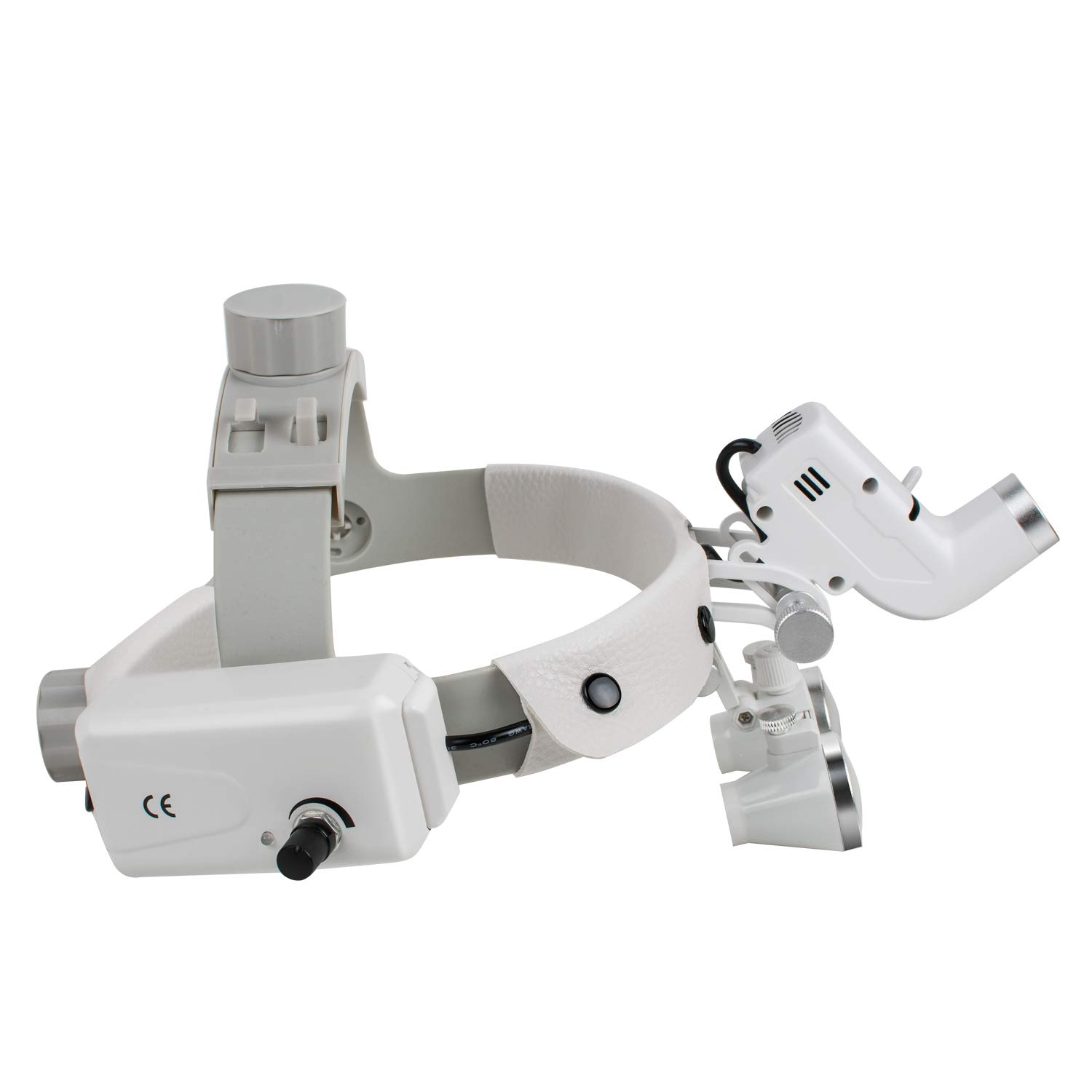 denshine Loupes with Light, Adjustable Headband Binocular Loupes Optical Glasses Magnifier with 5W LED Head Light Lamp 3.5X-420