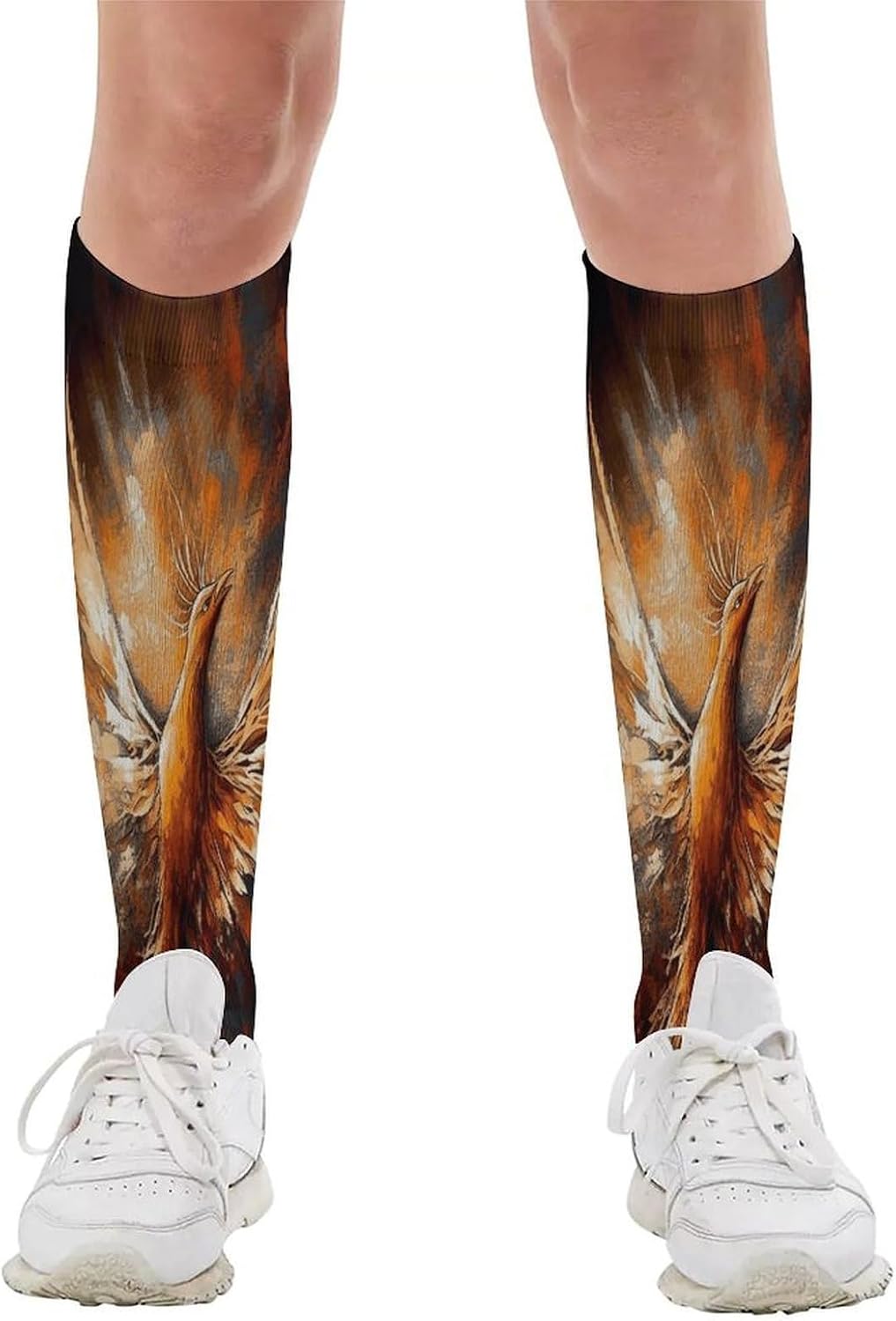 Abstract Phoenix Crew Socks Calf Socks Athletic Crew Sock
